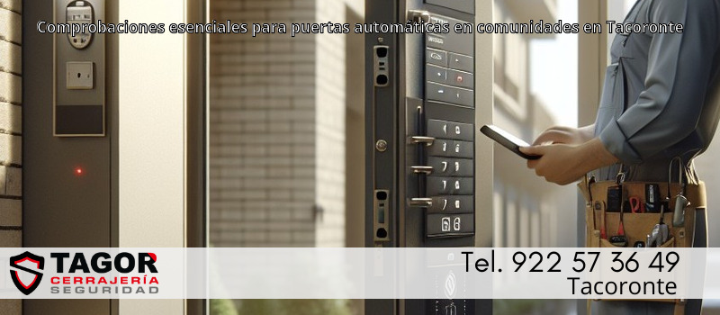 Comprobaciones esenciales para puertas automáticas en comunidades en Tacoronte Comprobaciones esenciales para puertas automáticas en comunidades en Tacoronte
