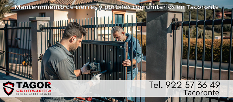 Mantenimiento de cierres y portales comunitarios en Tacoronte Mantenimiento de cierres y portales comunitarios en Tacoronte