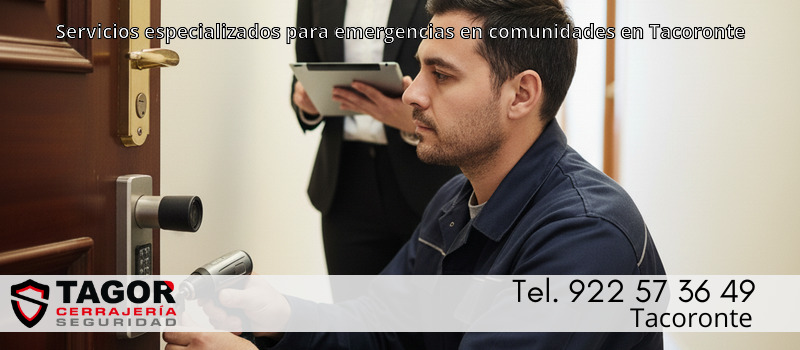 Servicios especializados para emergencias en comunidades en Tacoronte